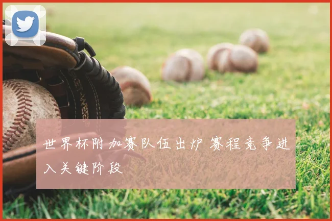 世界杯附加赛队伍出炉 赛程竞争进入关键阶段